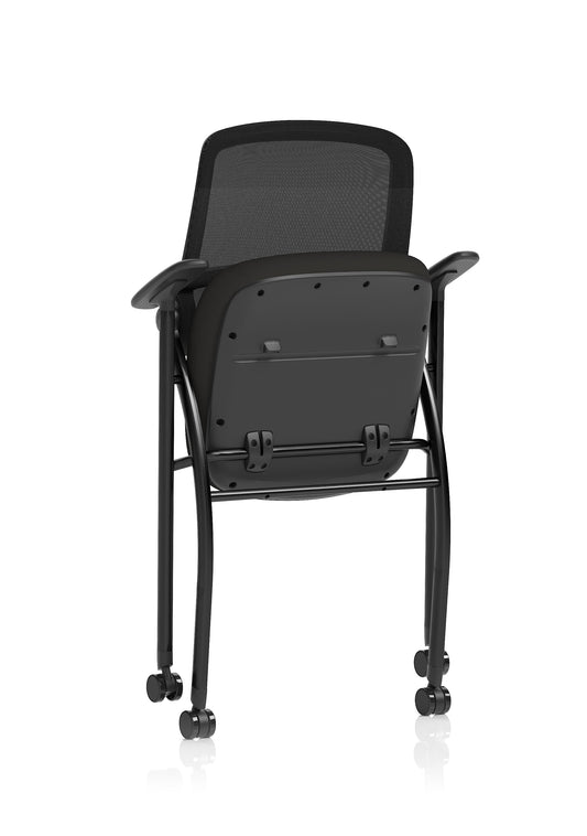 Capra Mesh Back Folding Office Training Chair With Sliding Arms
