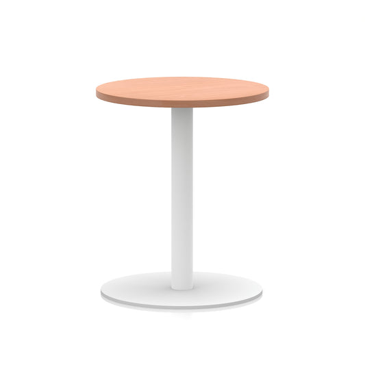 Italia Round Poseur Table White Leg