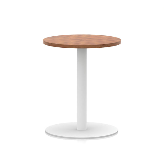 Italia Round Poseur Table White Leg