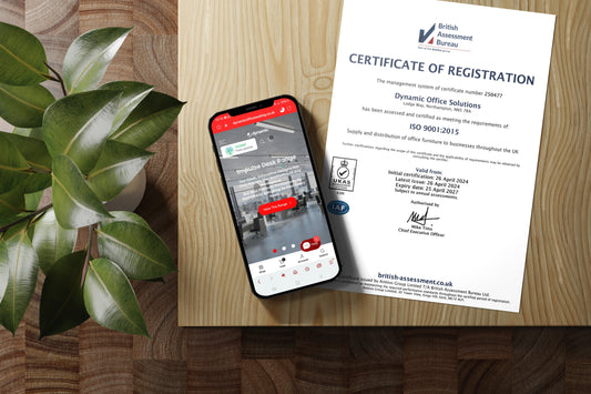 Dynamic Office Solutions Achieves ISO 9001:2015 Certification