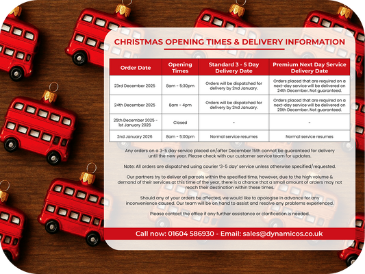 Christmas Opening Hours & Delivery Schedule