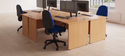 Impulse Contract Desks With Panel End Legs