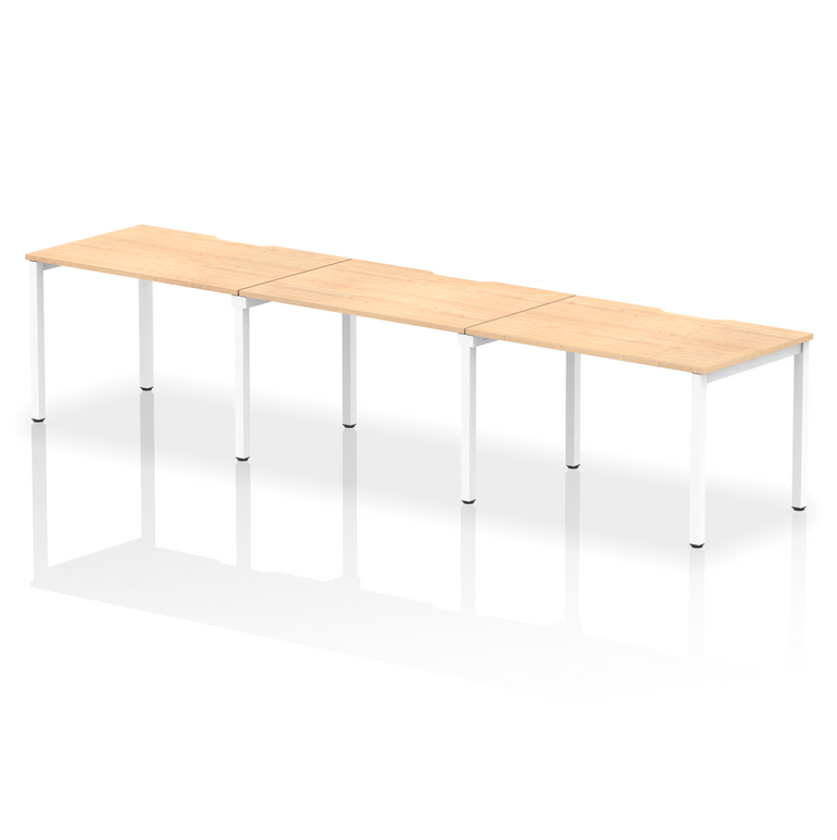 Evolve Plus Single Row Bench Desk - 3 Person