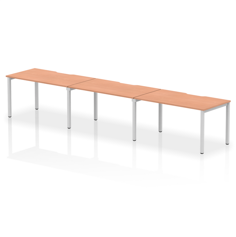 Evolve Plus Single Row Bench Desk - 3 Person
