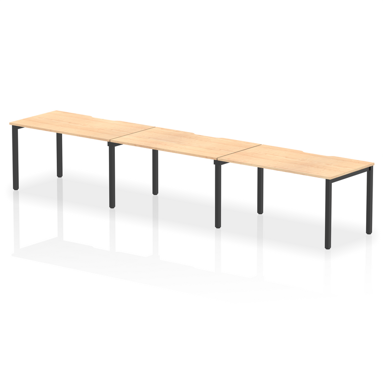 Evolve Plus Single Row Bench Desk - 3 Person