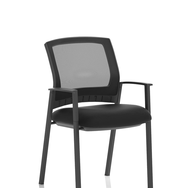 Metro Medium Mesh Back Stacking Visitor Chair with Arms