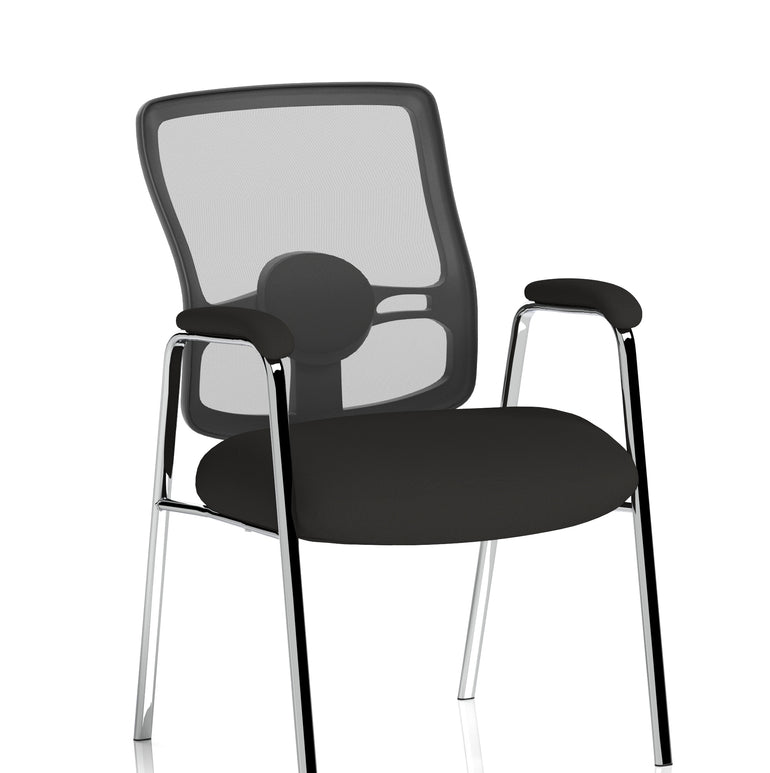 Portland Medium Mesh Back (Straight Leg) Visitor Chair with Arms