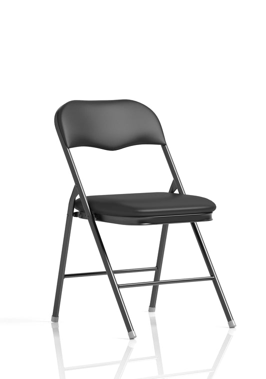 EE - Sicily Black Polyurethane Folding Chair