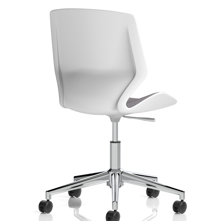 Florence 5 Star Base White Frame Fabric Visitor Chair