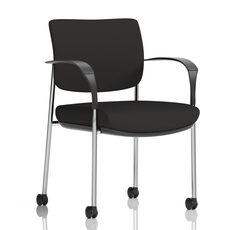Brunswick Deluxe Medium Back Visitor Office Chair with Arms with Castors