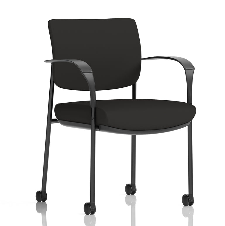 Brunswick Deluxe Medium Back Visitor Office Chair with Arms with Castors