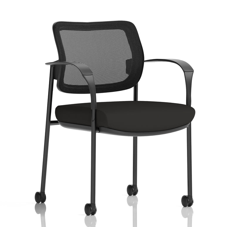 Brunswick Deluxe Medium Back Visitor Office Chair with Arms with Castors