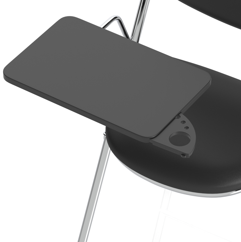 Milan High Back Black Vinyl Chrome Frame Folding Visitor Chair