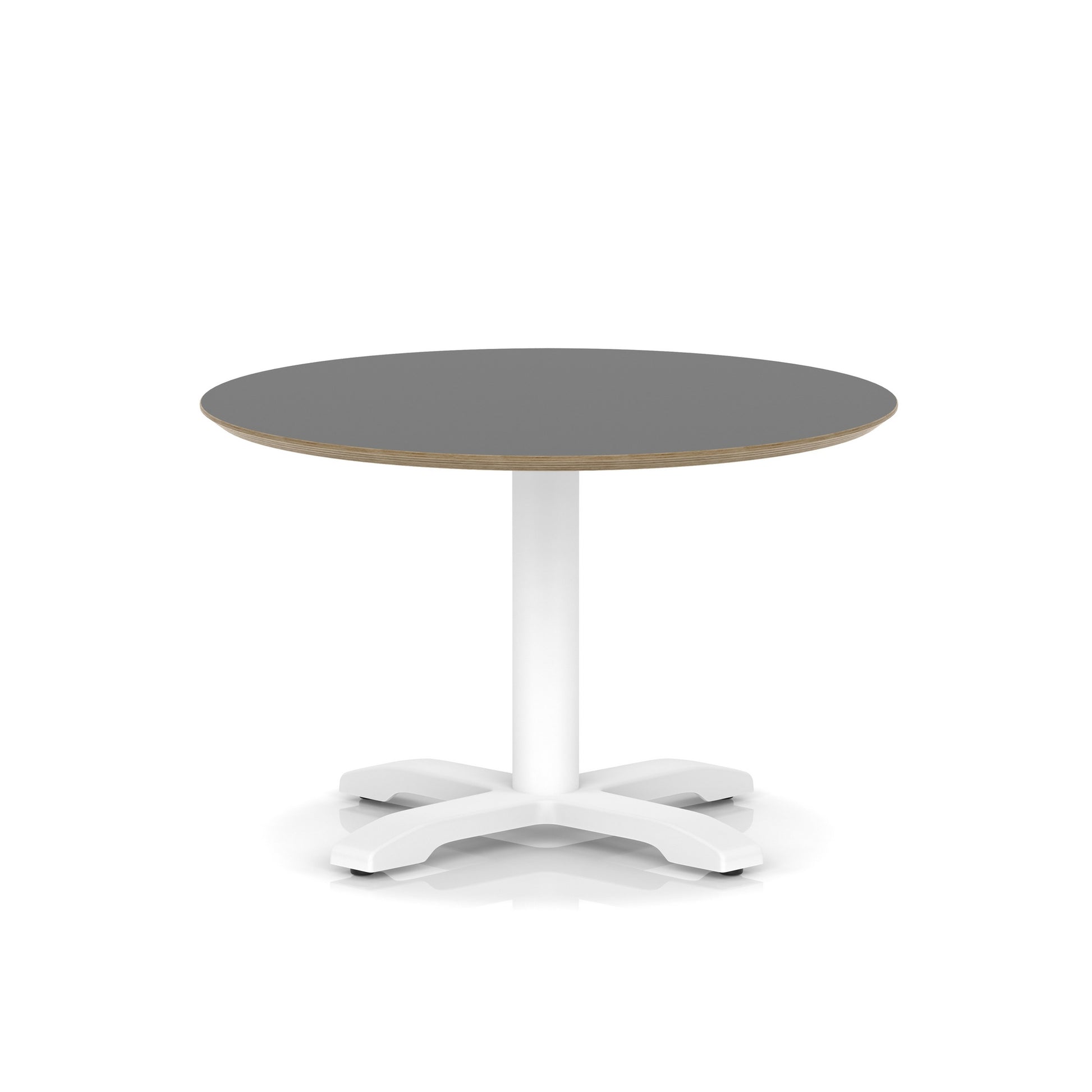 Brixworth Round Coffee Table With Cross Base - White Leg