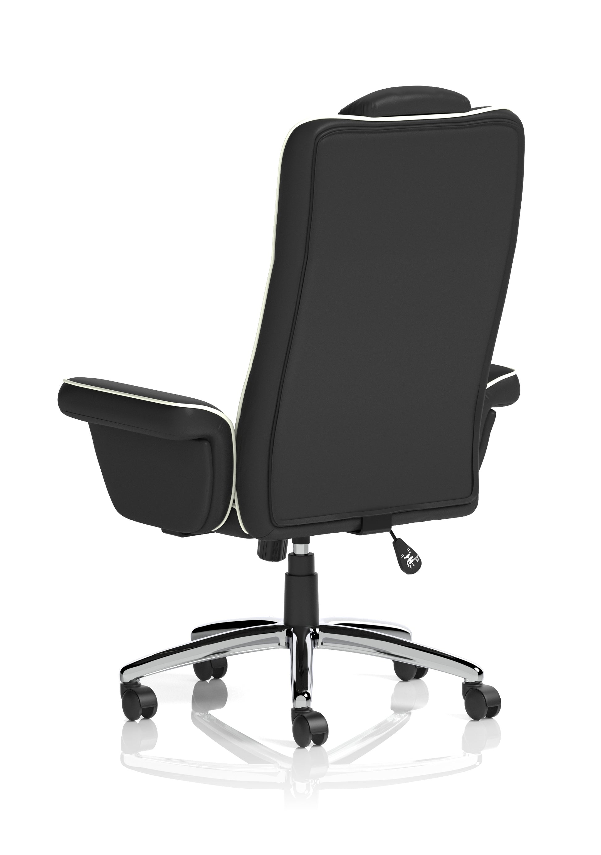 Chelsea High Back Soft Black Leather Executive Office Chair with Arms