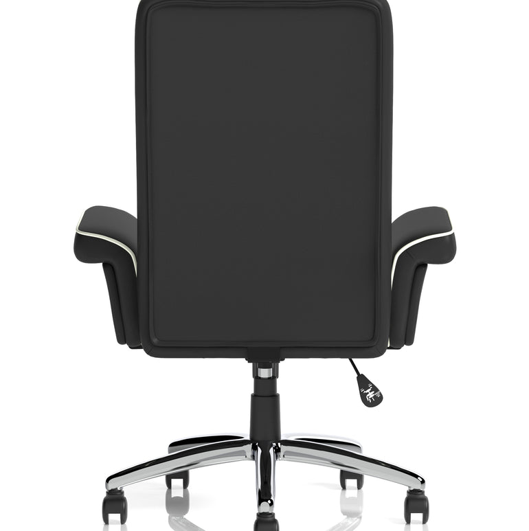Chelsea High Back Soft Black Leather Executive Office Chair with Arms