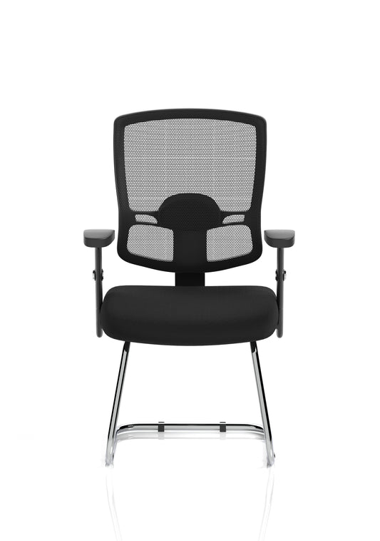 EE - Portland Mesh Back Cantilever Visitor Chair with Arms