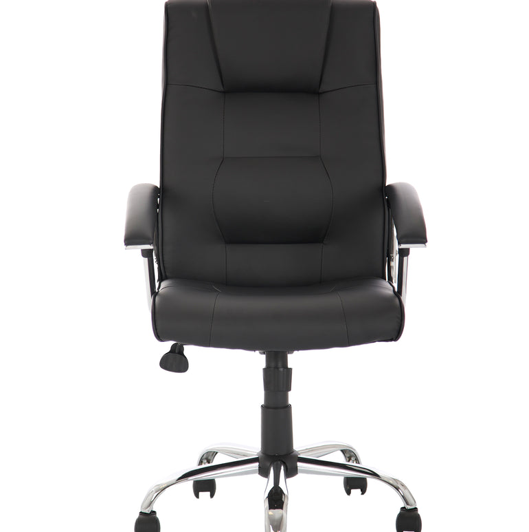 Thrift High Back Executive Black Leather Office Chair with Arms