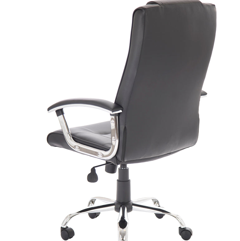 Thrift High Back Executive Black Leather Office Chair with Arms