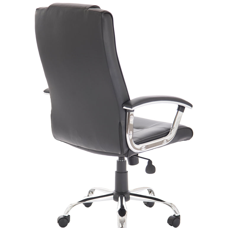 Thrift High Back Executive Black Leather Office Chair with Arms