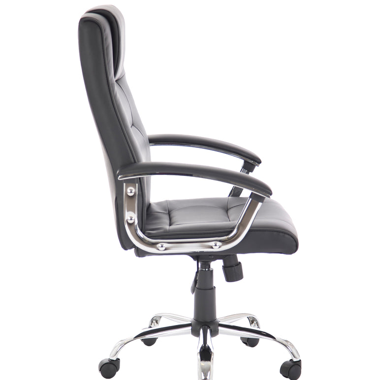 Thrift High Back Executive Black Leather Office Chair with Arms