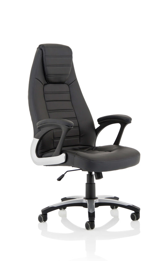 OE - Metropolis High Back Black Leather Look Chair
