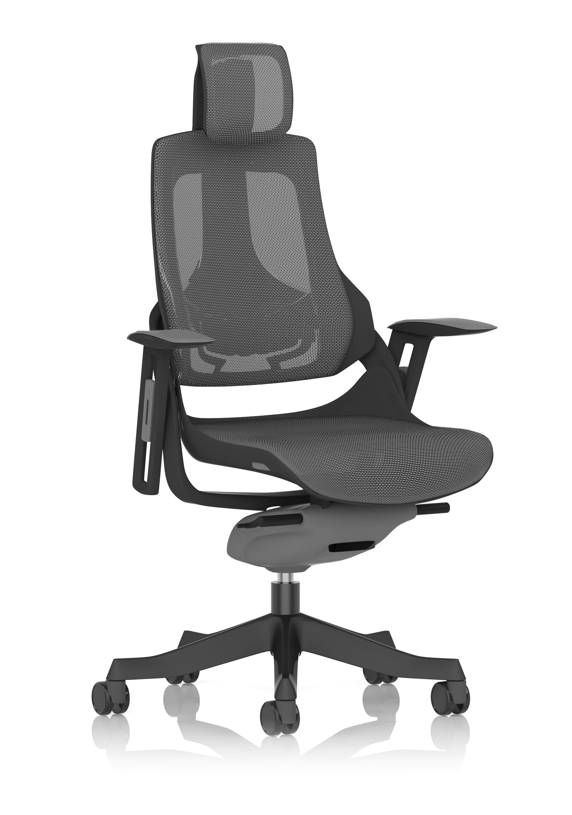 Zure High Back Black Shell Executive Office Chair with Arms