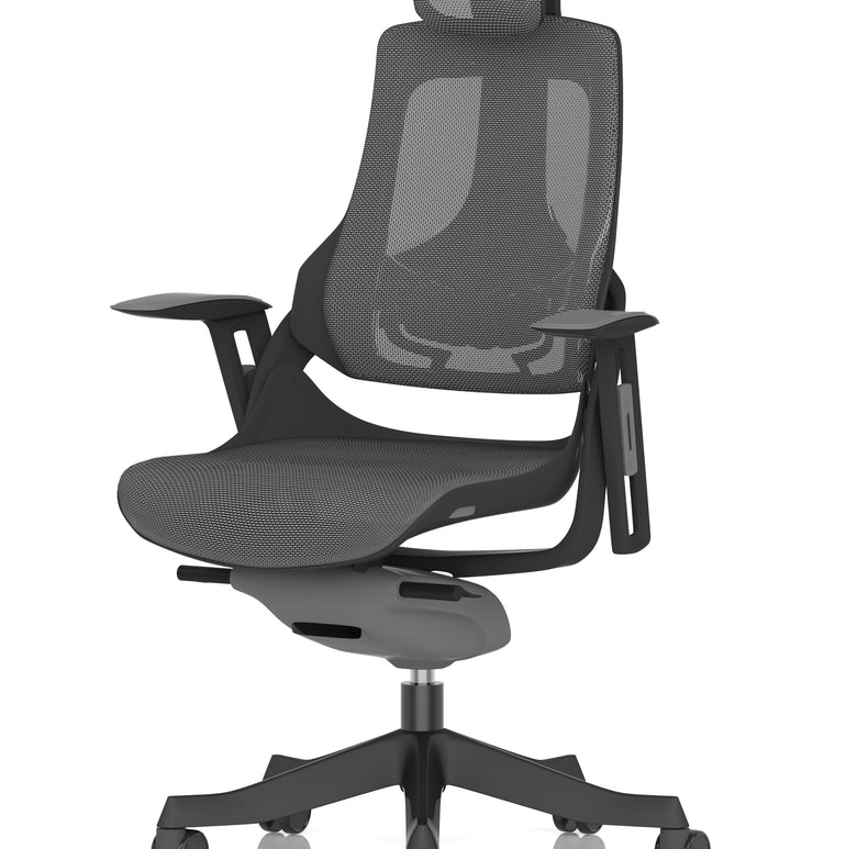 Zure High Back Black Shell Executive Office Chair with Arms