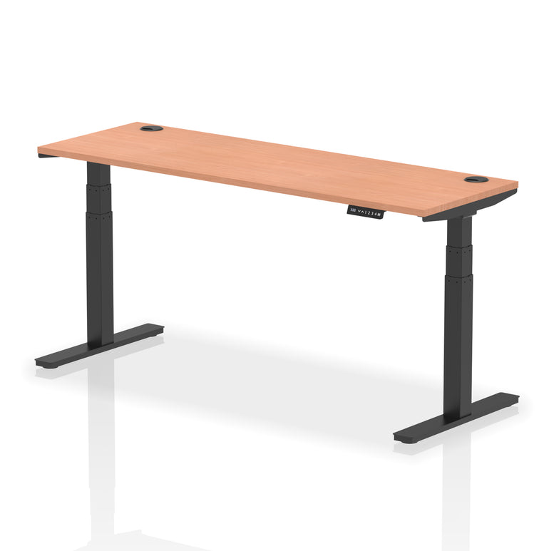 Air Height Adjustable Slimline Desk With Cable Ports