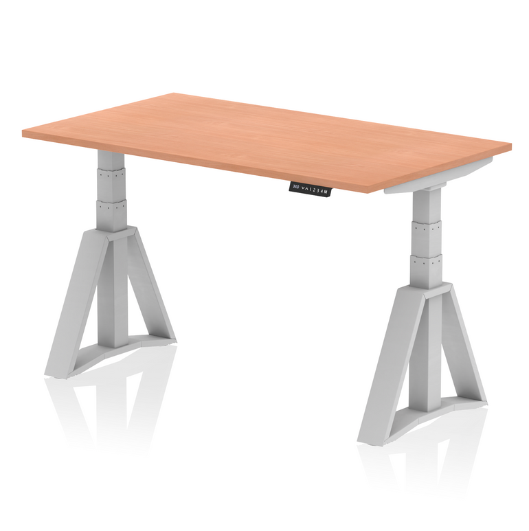 Air Height Adjustable Desk without Cable Ports With Piste Foot