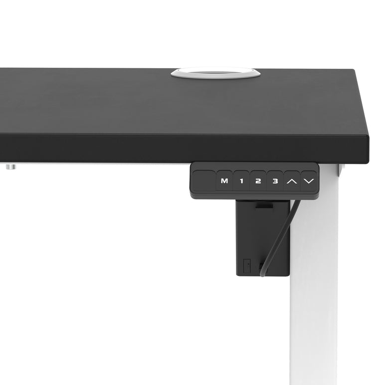 Air Lite Height Adjustable Slimline Desk With Cable Ports