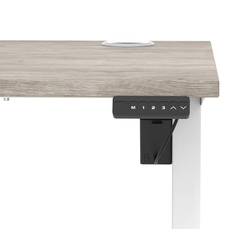 Air Lite Height Adjustable Slimline Desk With Cable Ports