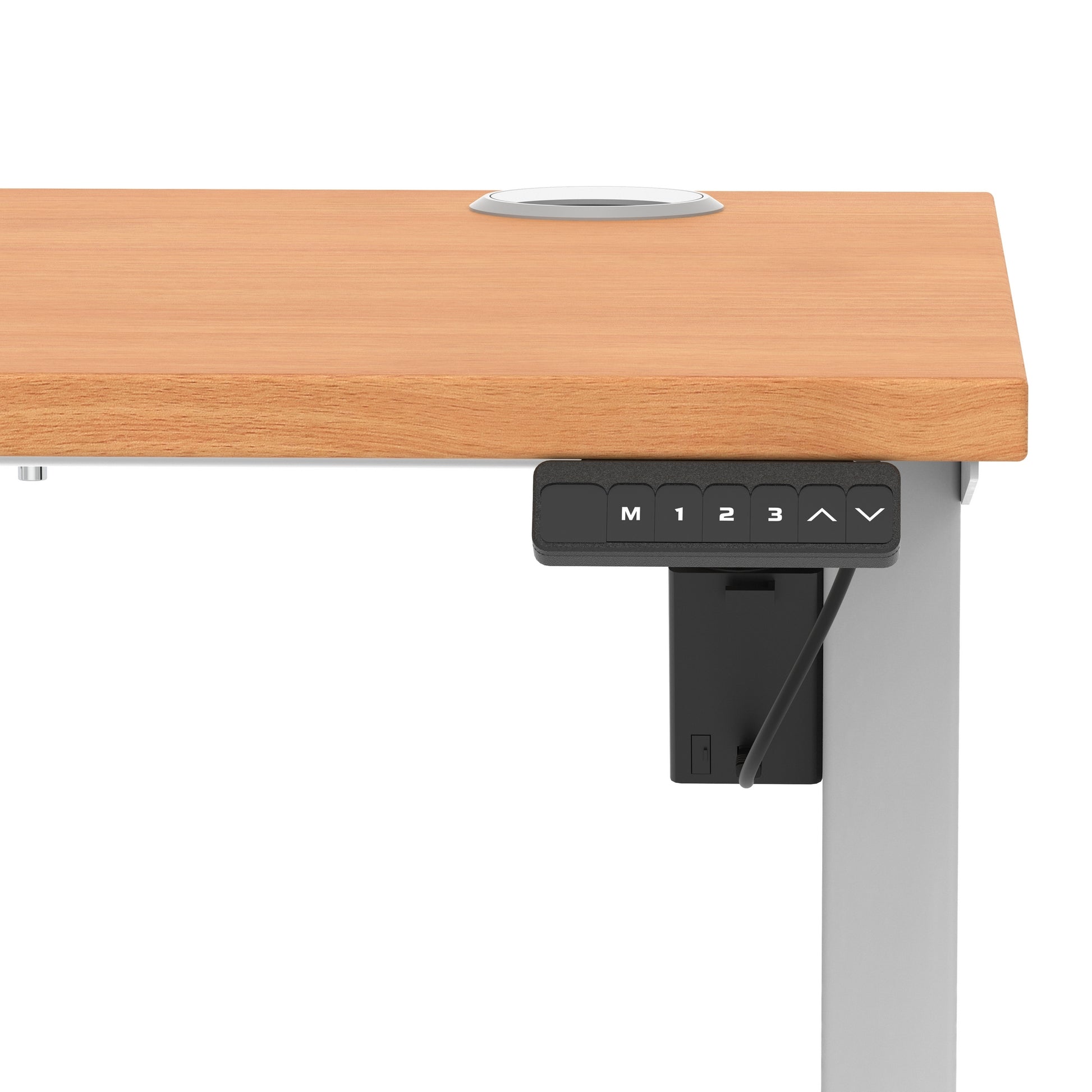 Air Lite Height Adjustable Slimline Desk With Cable Ports