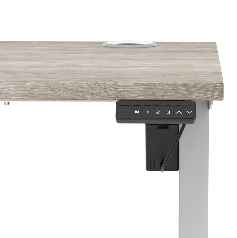 Air Lite Height Adjustable Slimline Desk With Cable Ports