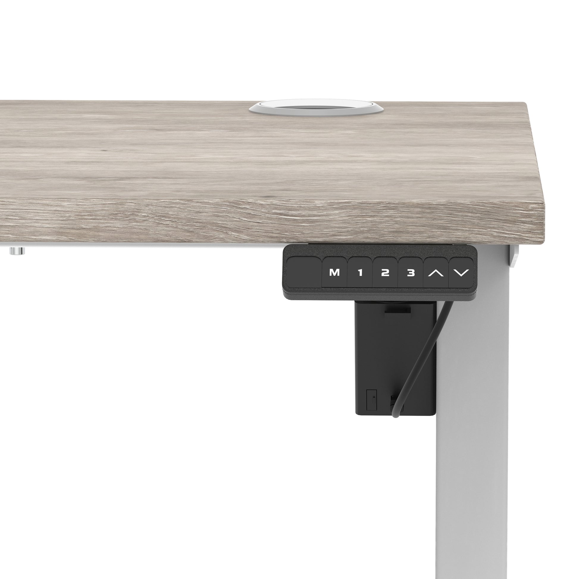 Air Lite Height Adjustable Slimline Desk With Cable Ports