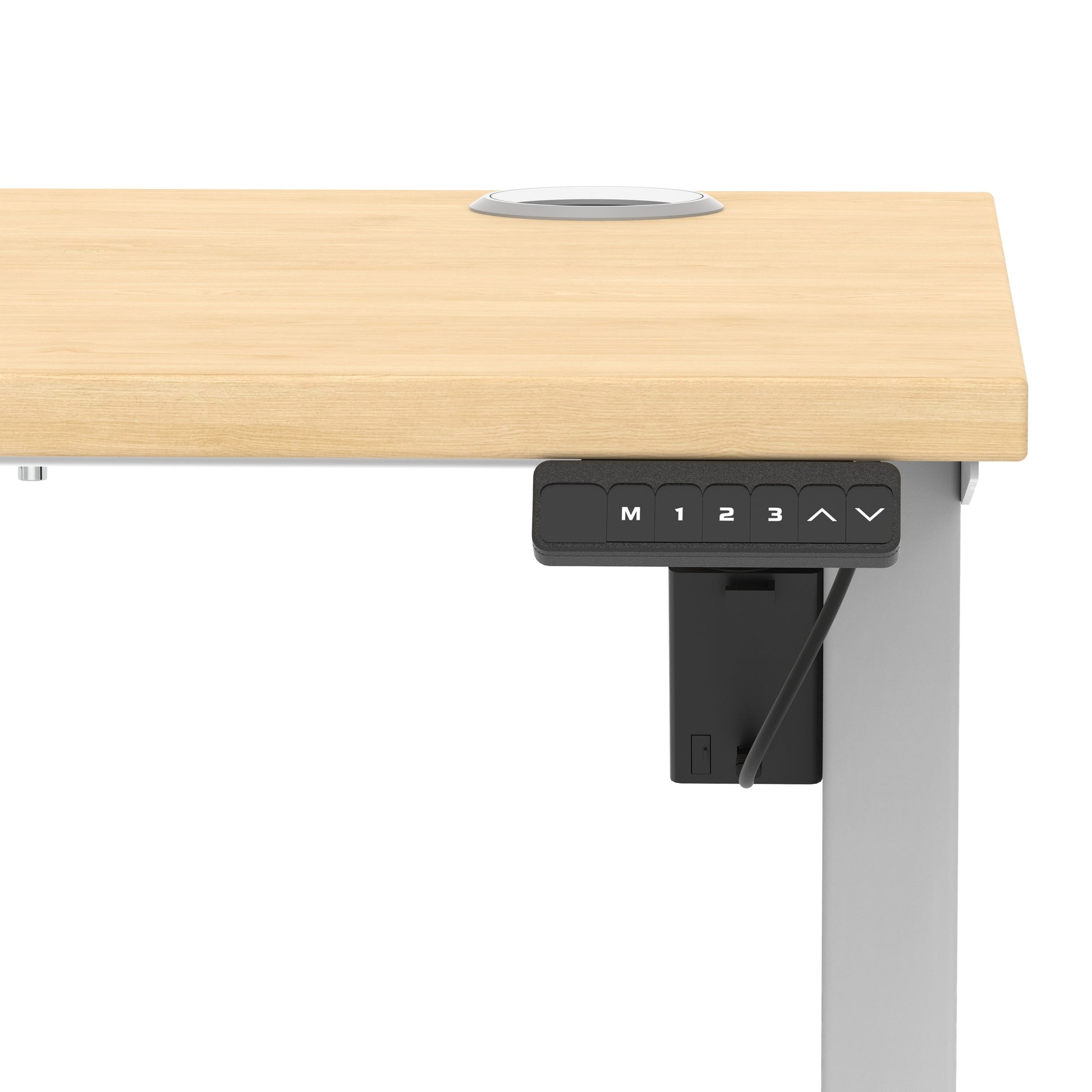Air Lite Height Adjustable Slimline Desk With Cable Ports