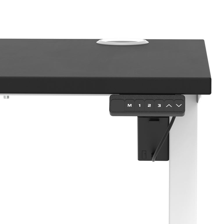 Air Lite Height Adjustable Slimline Desk With Cable Ports