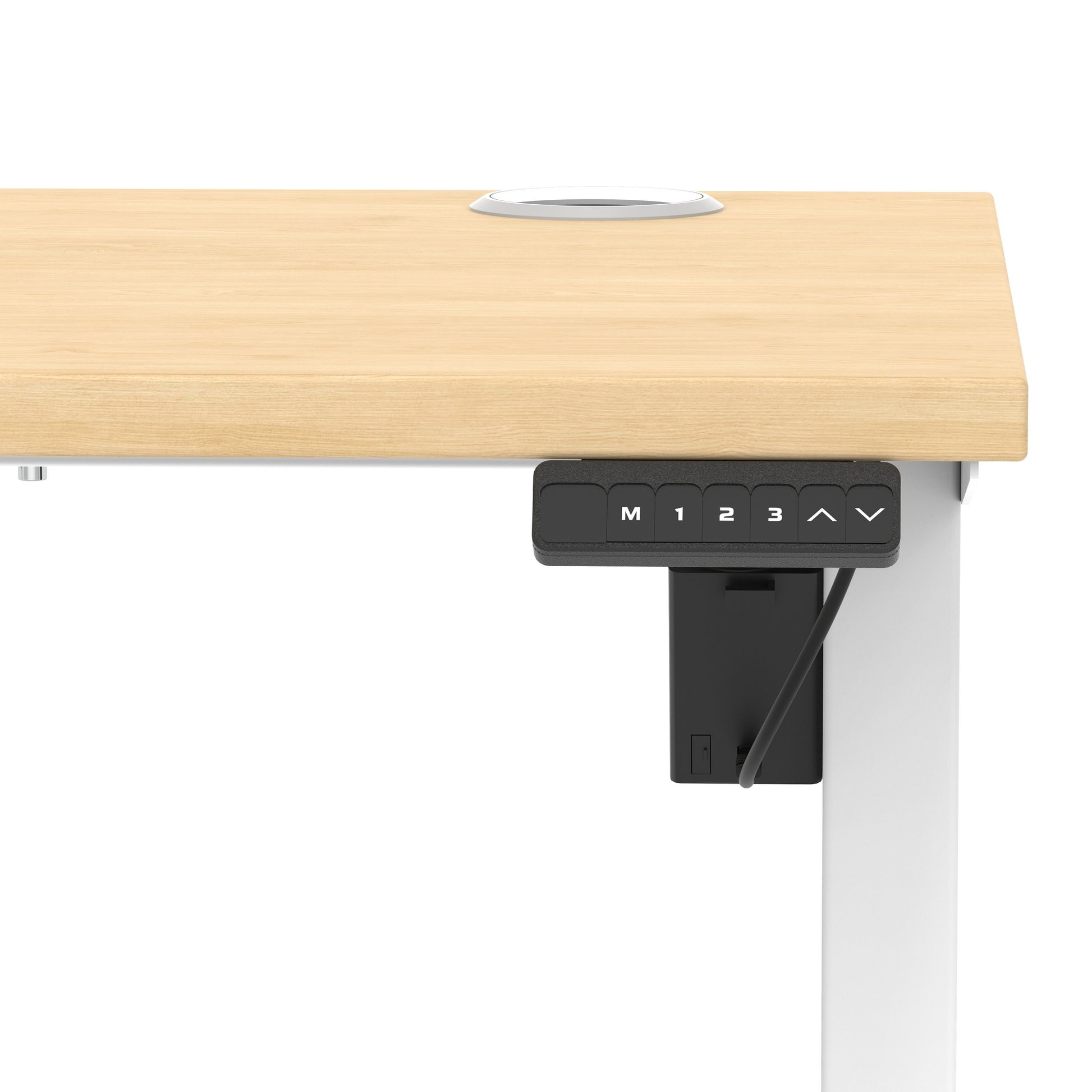 Air Lite Height Adjustable Slimline Desk With Cable Ports