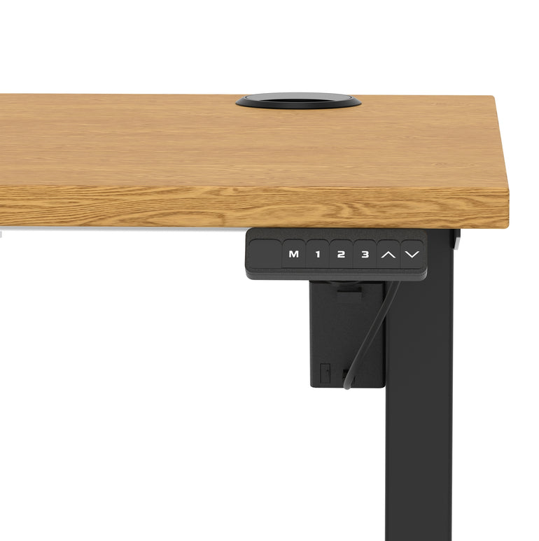 Air Lite Height Adjustable Slimline Desk With Cable Ports