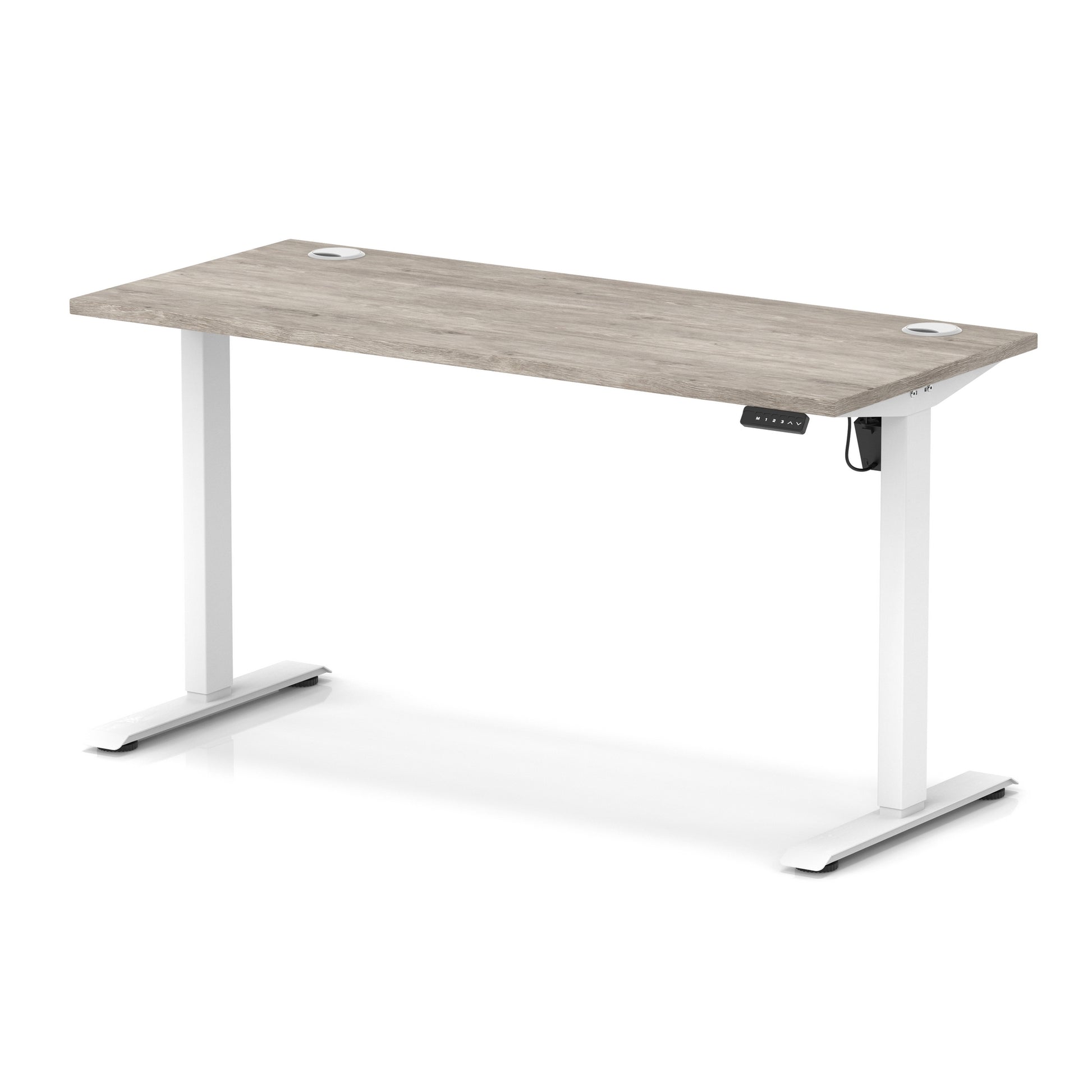 Air Lite Height Adjustable Slimline Desk With Cable Ports