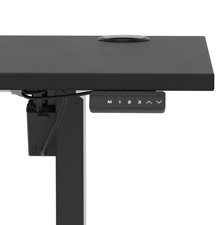 Air Lite Height Adjustable Slimline Desk With Cable Ports