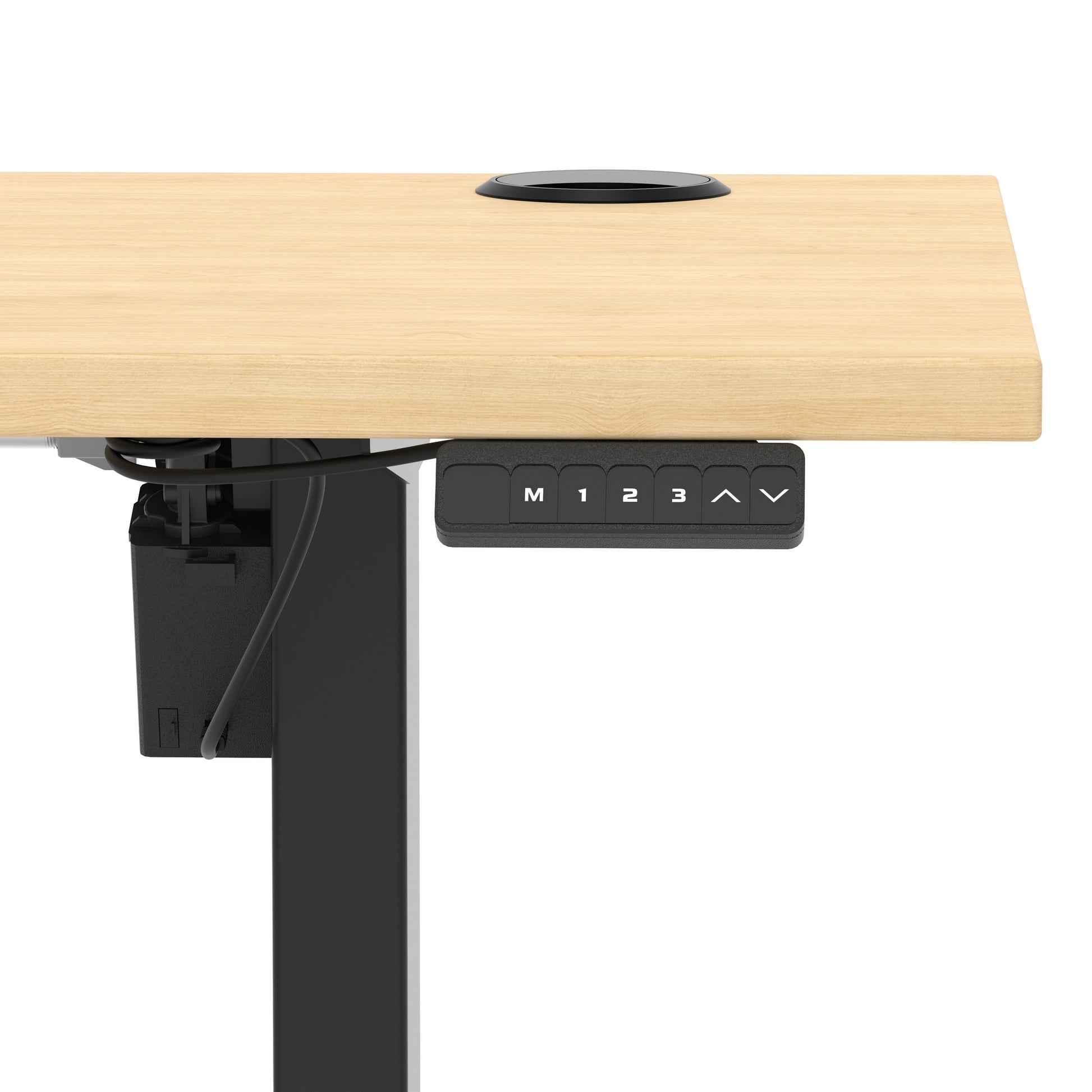 Air Lite Height Adjustable Slimline Desk With Cable Ports