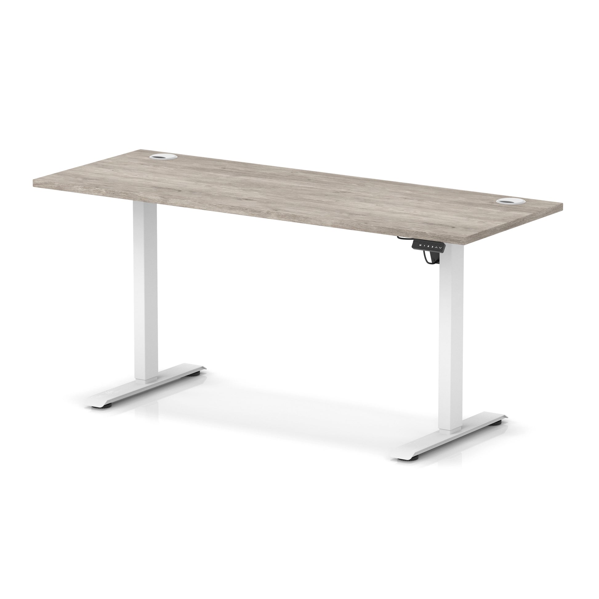 Air Lite Height Adjustable Slimline Desk With Cable Ports