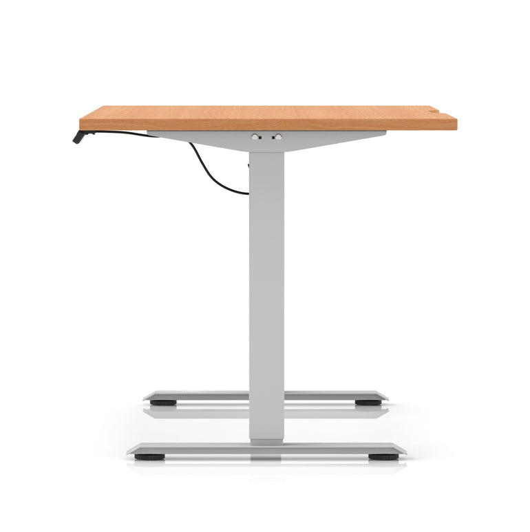 Air Lite Height Adjustable Desk With Scalloped Edge