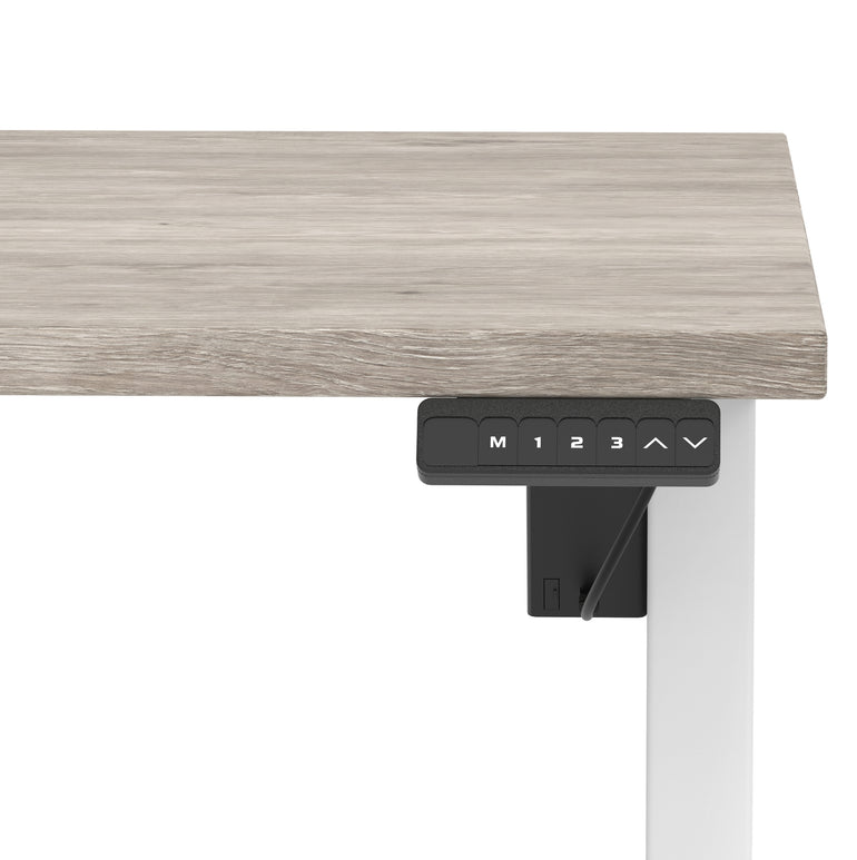 Air Lite Height Adjustable Desk With Scalloped Edge