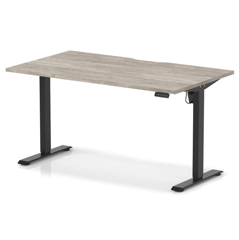 Air Lite Height Adjustable Desk With Scalloped Edge