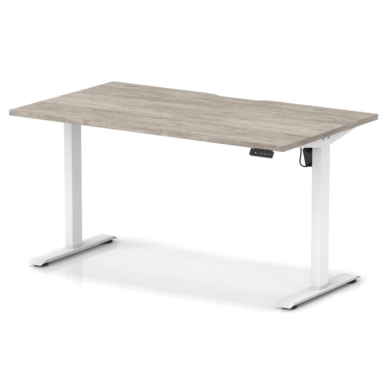 Air Lite Height Adjustable Desk With Scalloped Edge