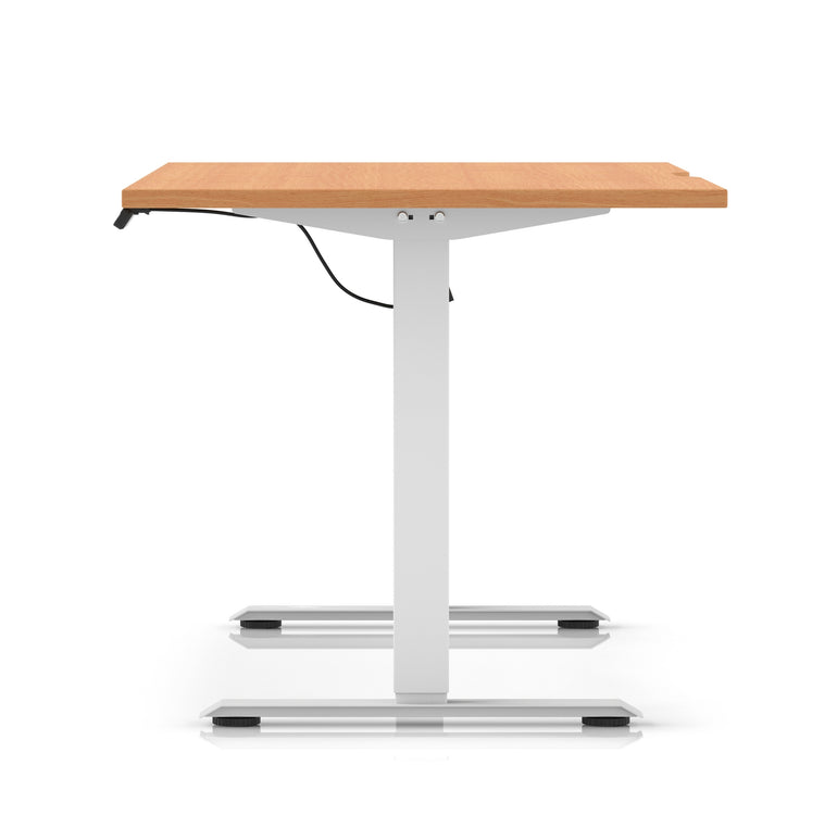 Air Lite Height Adjustable Desk With Scalloped Edge