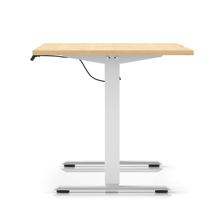 Air Lite Height Adjustable Desk With Scalloped Edge