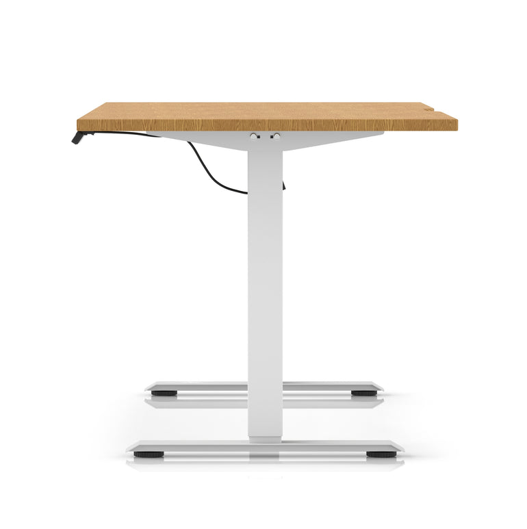 Air Lite Height Adjustable Desk With Scalloped Edge